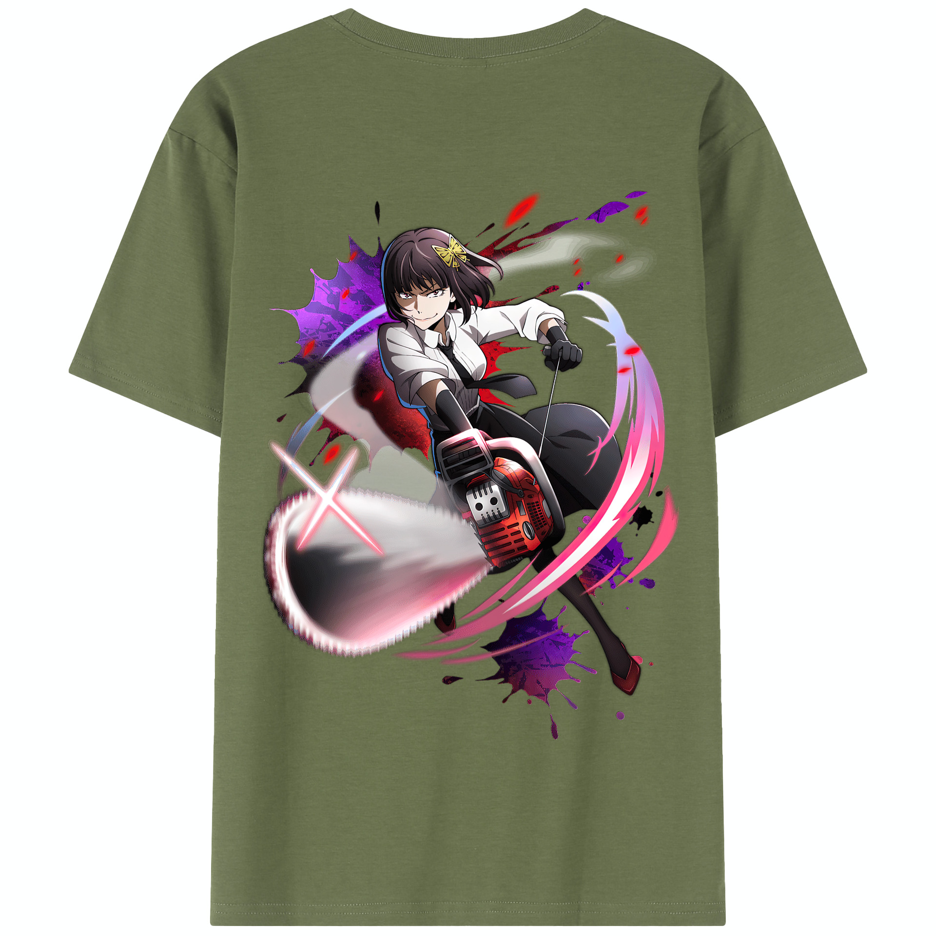 （画像用） 文豪ストレイドッグス Bungo Stray Dogs 綿100％半袖Tシャツ（背面プリント）